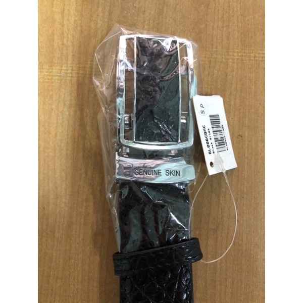 เข็มขัดหนังจระเข้แท้ Crocodile Men Belt 1.5 meter Black Colour