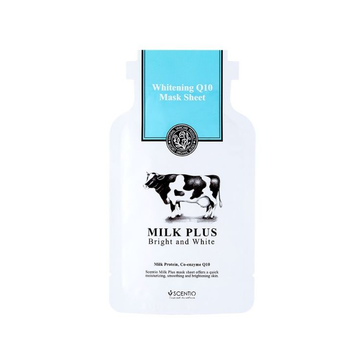 Scentio Milk Plus Bright and White Mask Sheet 1 ชิ้น มาส์กหน้านม