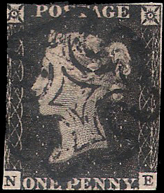 1840 No.1 Black Penny Black Maltese