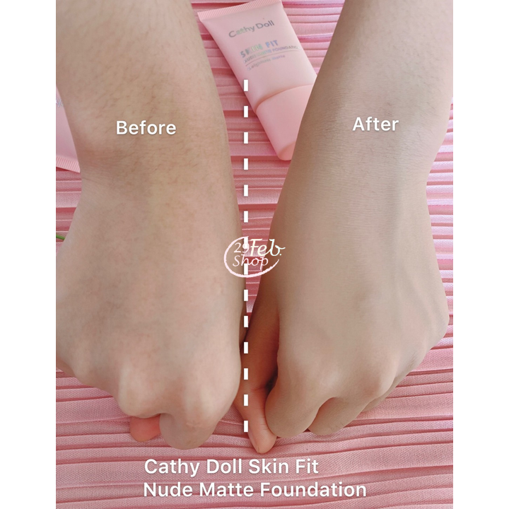 Cathy Doll Skin Fit Nude Matte Foundation 15ml รองพื้นนู้ดแมทท์ เคที่ดอลล์
