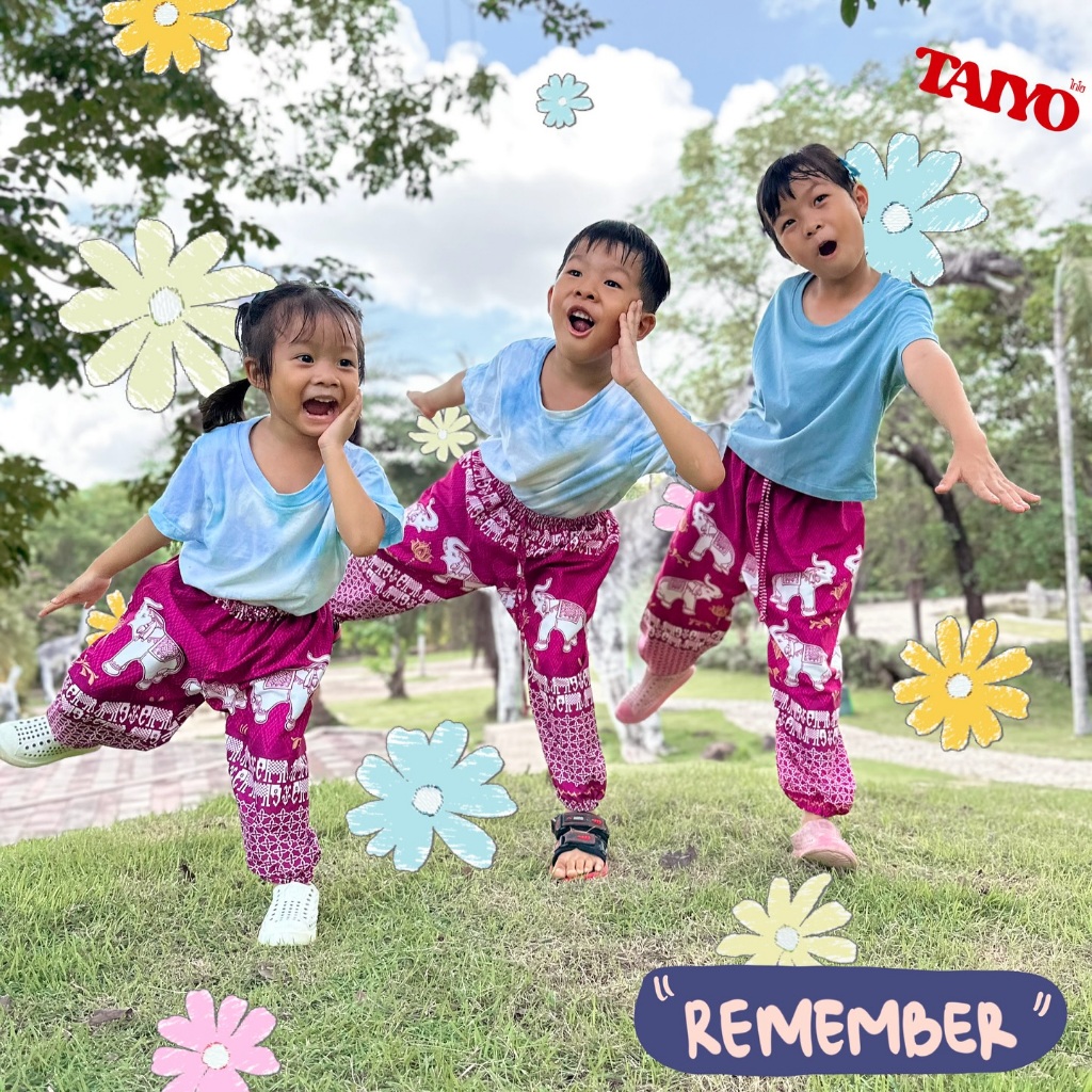 กางเกงช้าง รุ่น สุขอนันต์ 0-6 ขวบ ขาจั้ม 🐘 ผ้าไหมญี่ปุ่น งานเย็บไทย 💯% 🍃🍃 ใส่สบาย พร้อมส่ง LOOM