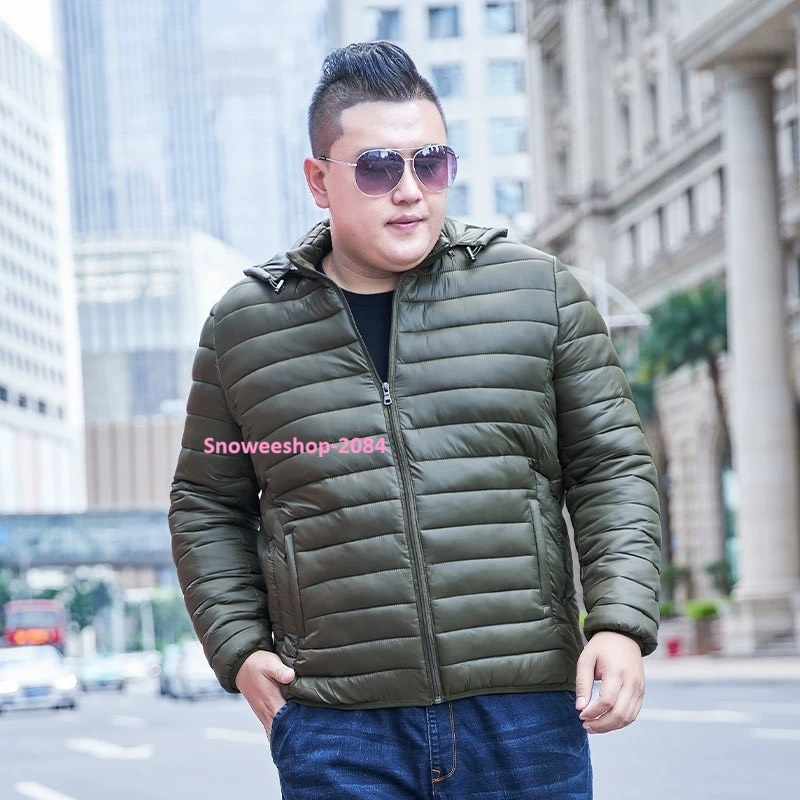 เสื้อดาวน์กันหนาวไซส์ใหญ่สุดถึง 73 นิ้ว (11XL) หมวกฮู้ดถอดได้ ใส่สบาย ไม่หนาแต่กันหนาวติดลบได้จริง อุ่น เบา ไม่เทอะทะ เที่ยวเมืองนอกมั่นใจทุกทริป ใส่ได้ทั้งผู้ชายและผู้หญิง มีให้เลือกถึง 8 สี
