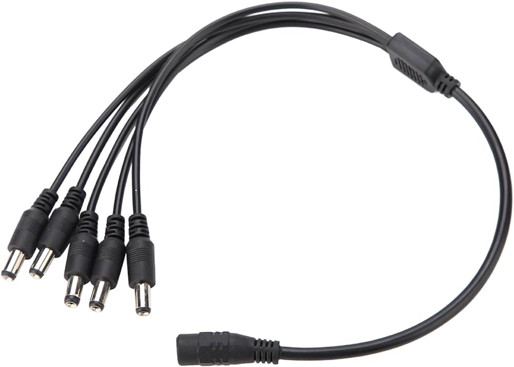 GLINK CCTV-1/5 หางกระรอก สาย DC 1ออก 5 ( 5-Way Power Splitter Cable ) SKU-02990