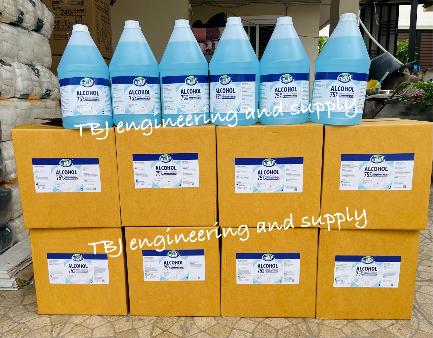 แอลกอฮอล์ ล้างมือ ขนาด 3,800 ml. ชนิดเติม