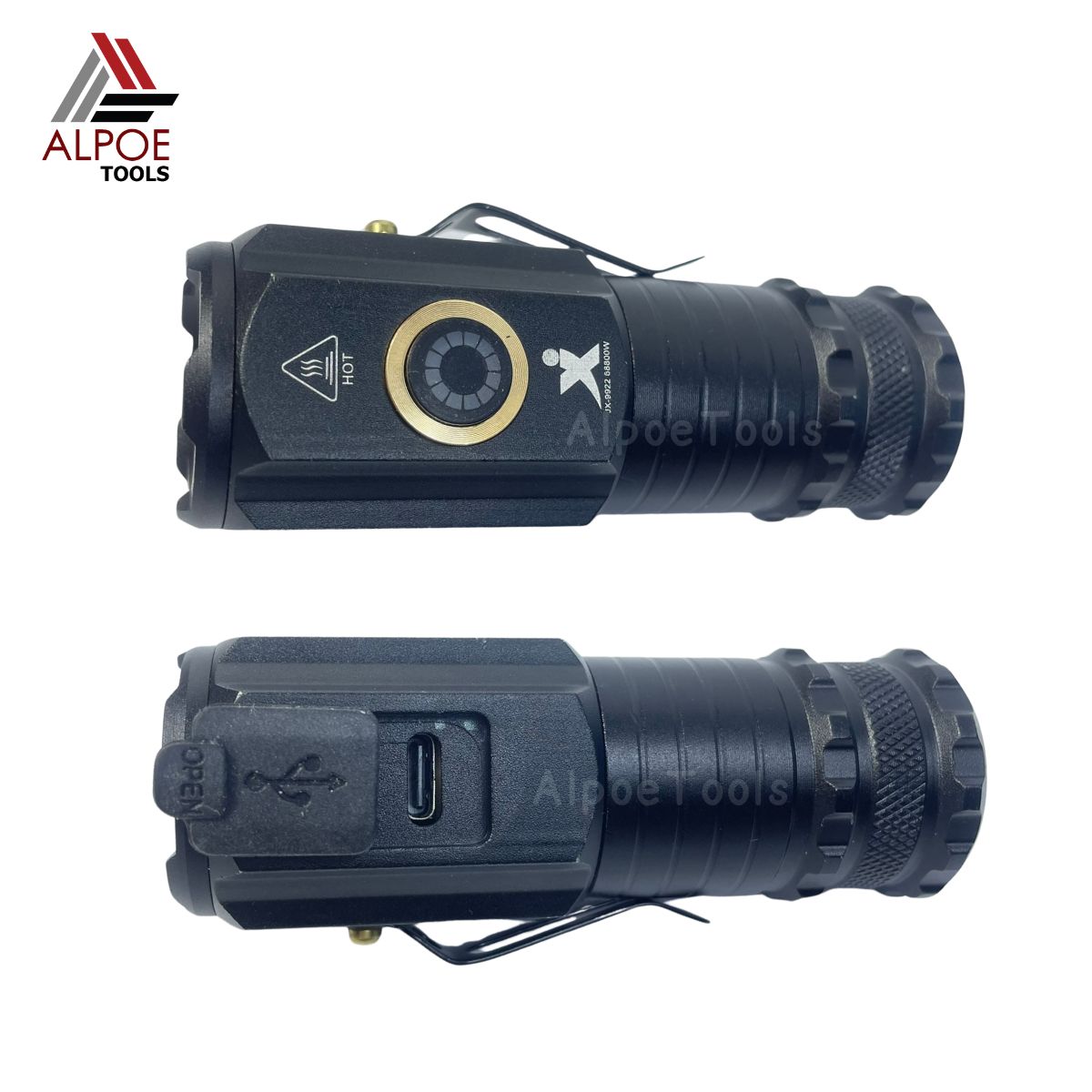 ไฟฉายพกพา ขนาดเล็ก รุ่น JX-9922 ไฟ 3 หลอด XML 3P9 งานอะลูมิเนียม มีแม่เหล็ก และ ตัวคลิปเหน็บเสื้อ