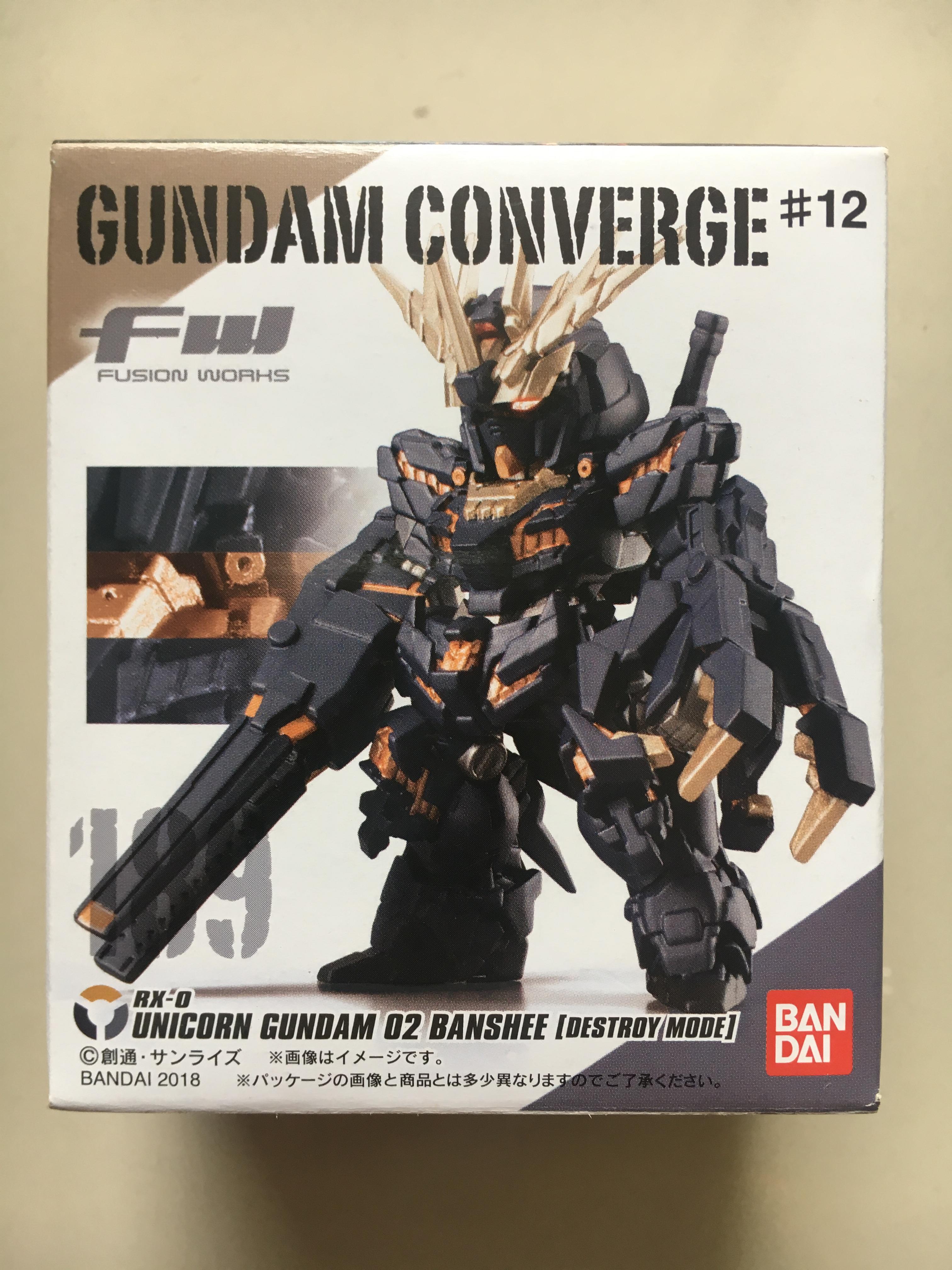 FW Gundam Converge #12 No 189 RX-0 Unicorn Gundam 02 Banshee (Destroy Mode)