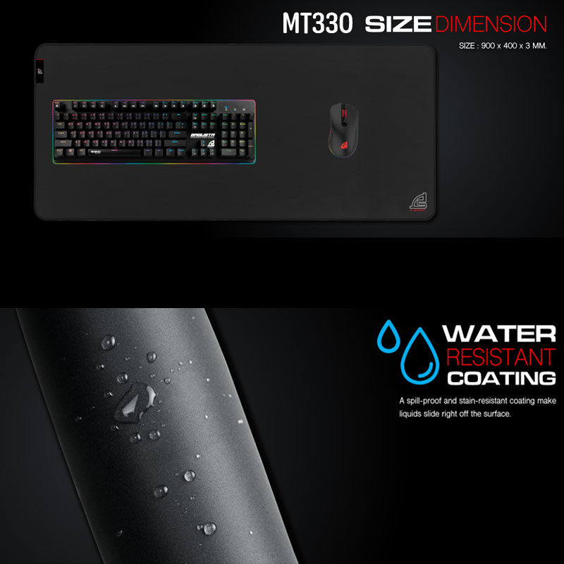 MT330 SIGNO E-SPORT AREAS-3 SPEED MOUSEPAD GAMING 90x40 cm 3มิล MP-SI-ES-MT330