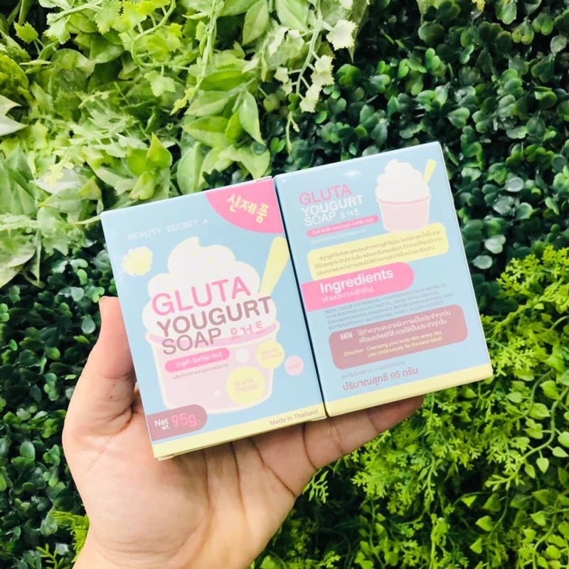 Gluta Yougurt Soap 95g สบู่กลูต้า โยเกิร์ต