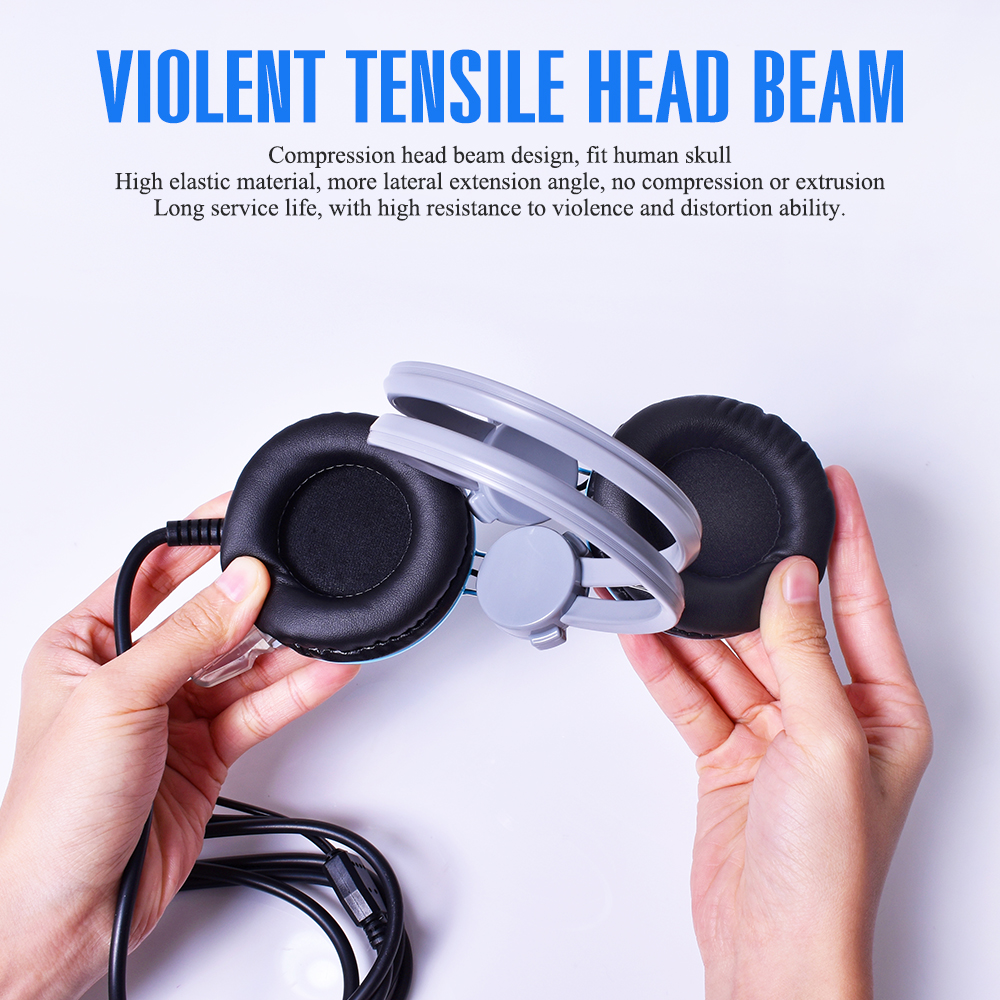 SM-712 OKER สีฟ้า หูฟัง+ไมค์ HP-HM-OK-712YE