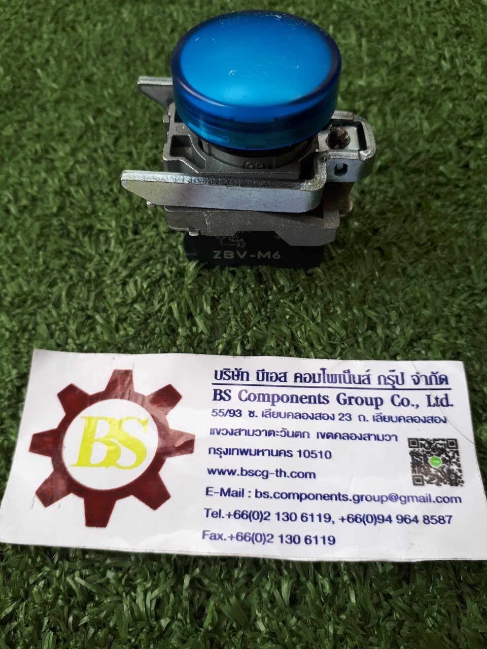 Schneider : PL.22mm. XB4BVM6 LED220VAC น้ำเงิน