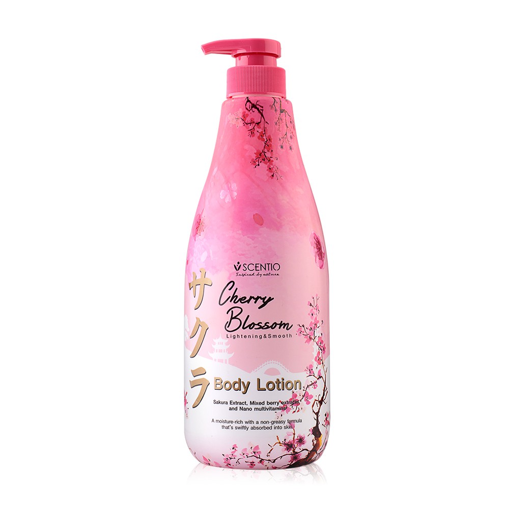 Beauty Buffet Scentio Cherry Blossom Lightening & Smooth Body Lotion 700ml. บิวตี้ บุฟเฟ่ต์ โลชั่นดอกซากุระ