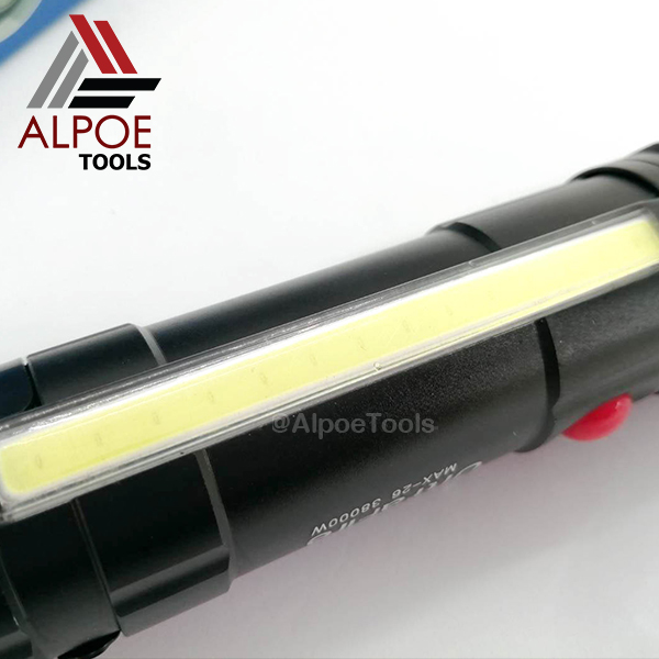 ไฟฉายแรงสูง หลอด T6 มีไฟข้าง มีแม่เหล็ก มาพร้อมอุปกรณ์ชาร์จ รุ่น JX-409