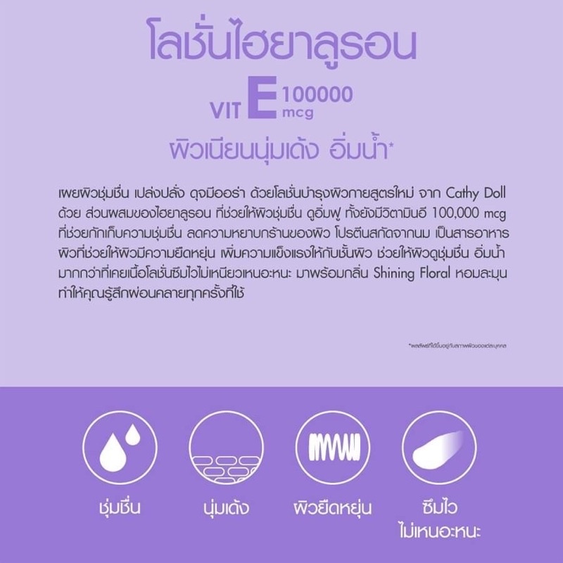 Cathy Doll Vitamin Body Lotion 450ML เคที่ดอลล์ โลชั่นทาผิว วิตามิน 3 สูตร