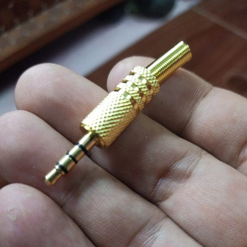 แจ็ค TR 3.5มิล สีทองแบบ4แถบ เสียบโทรศัพท์มือถือ