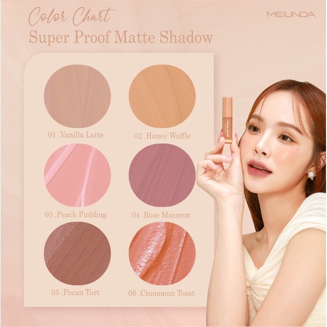 Meilinda Super Proof Matte Shadow 4กรัม MC3119 ซูเปอร์ พรูฟ แมทท์ แชโดว์