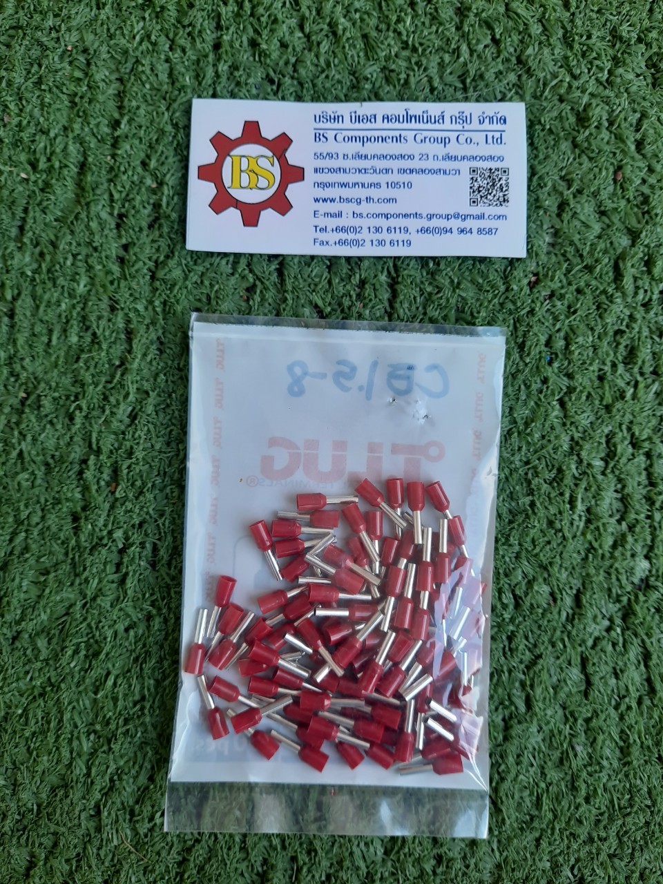 T.LUG : Cord End, CE1.5-8, 1.5mm2 (Red)