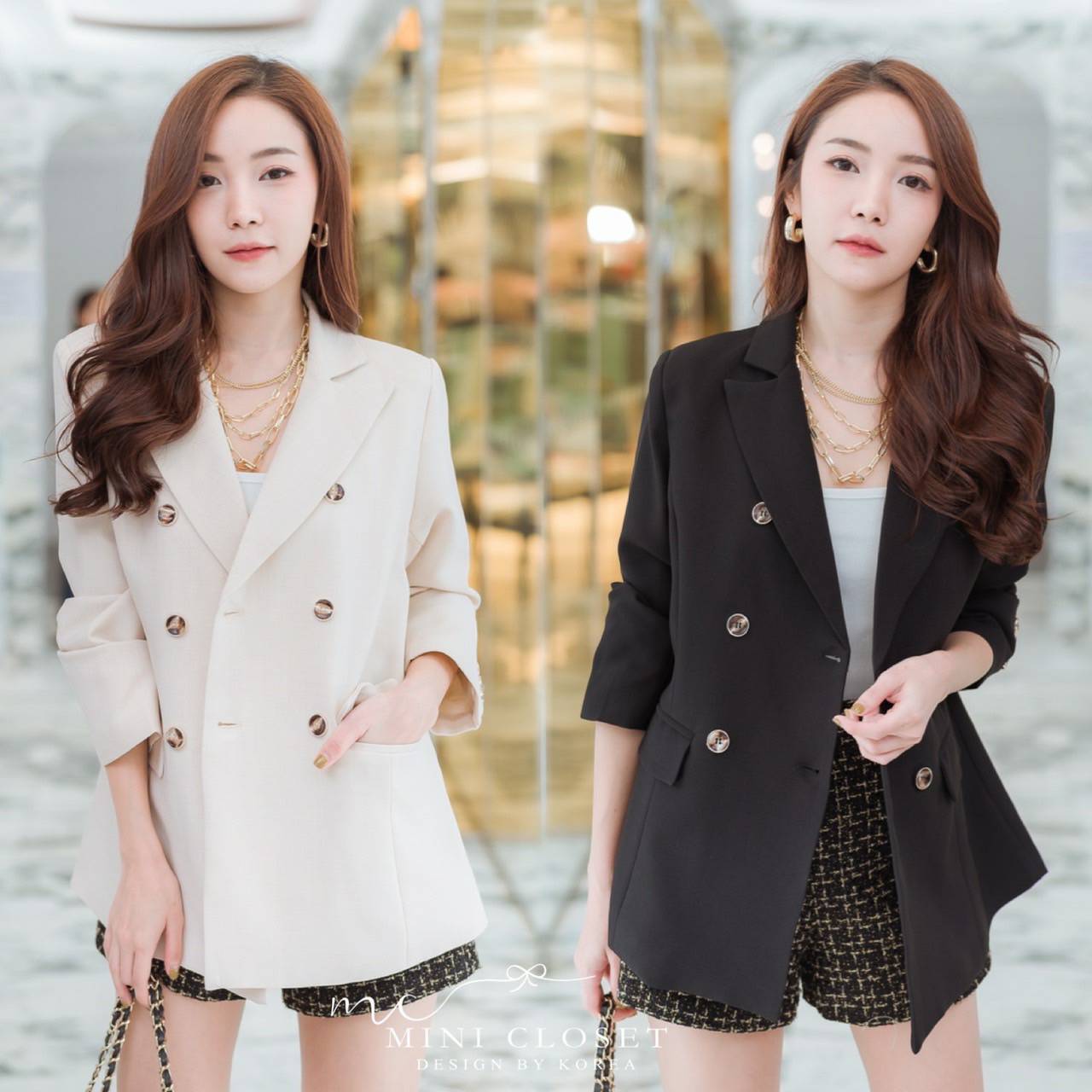 Blazer ทรงดีงามมาก⛅️ งานสูท Oversize คุณภาพ งานมีซับในทั้งตัว ความยาวปิดสะโพก