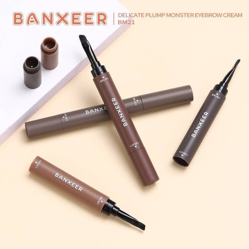 Banxeer DELICATE PLUMP MONSTER EYEBROW CREAM 1.2g แบนเซียร์ เจลเขียนคิ้ว by Nee cara