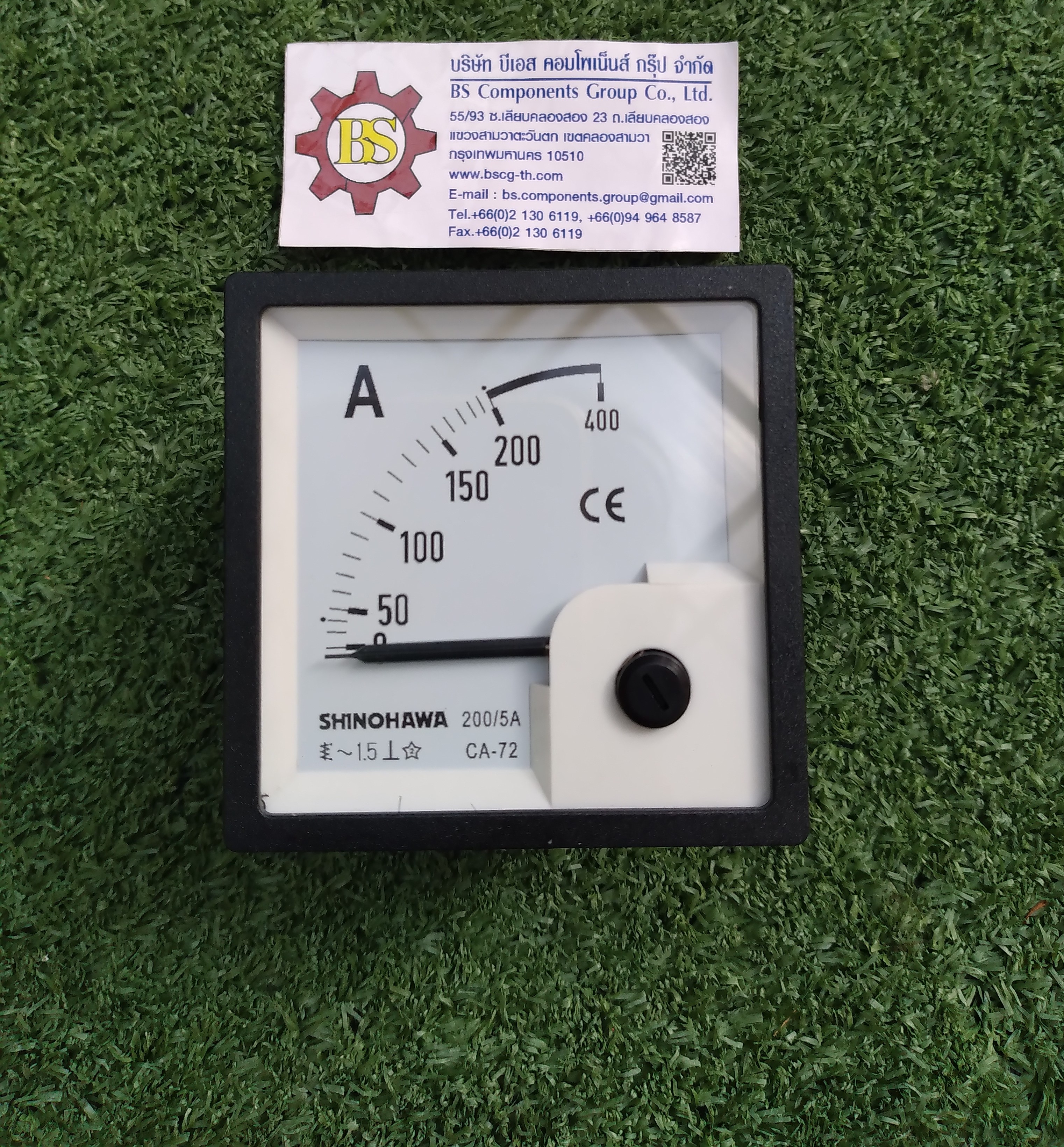 SHINOHAWA : AC Amp meter CA-72 72x72mm. 200/5 ต่อผ่าน CT