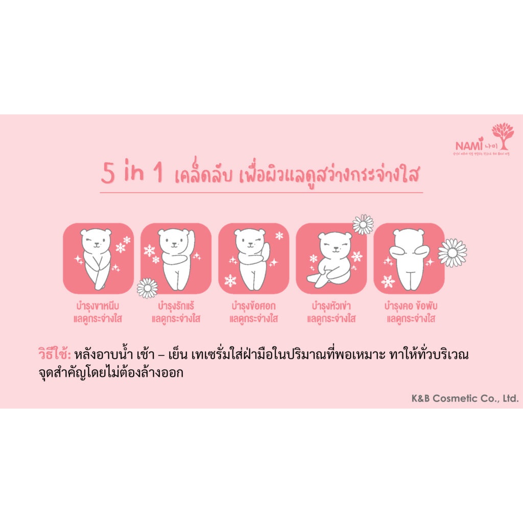 (1ซอง) นามิ ไวท์ แบร์ ไฮจีนิค เซรั่ม NAMI WHITE BEAR HYGIENIC SERUM #เซรั่มหมีขาว