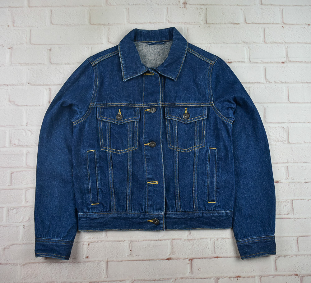 GU®แท้ อก 36 เสื้อแจ็คเก็ตยีนส์หญิง จียู สียีนส์ เสื้อแขนยาว เนื้อผ้าดี