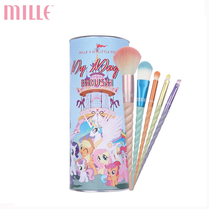 Mille My Little Pony magic Brush 5 ชิ้น .เซทแปรงแต่งหน้า มิลเล่