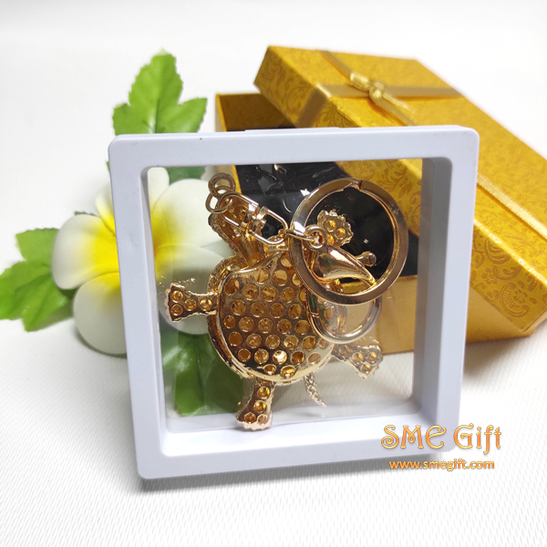 พวงกุญแจ เต่าประดับคริสตัล พร้อมกล่องของขวัญ Turtle Key-01 ชิ้น