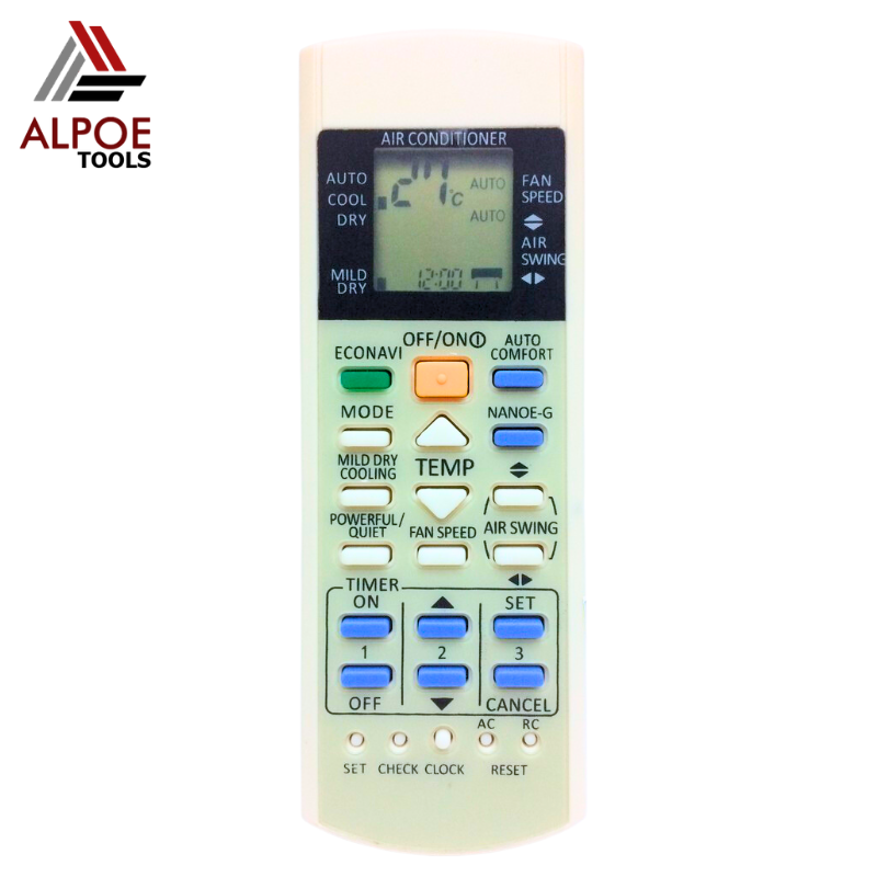 รีโมทแอร์ Panasonic มีปุ่ม ECONAVI รหัส A75C3300 สำหรับแอร์ Inverter มีฟังก์ชั่น Auto Comfort