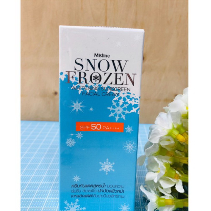 Mistine Snow Frozen Whitening Sunscreen Facial cream 30ml ครีมกันแดดหน้า มิสทีน