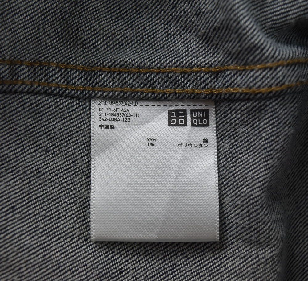 UNIQLO®แท้ อก 34 เสื้อแจ็คเก็ตยีนส์ผู้หญิง ยูนิโคล่ สียีนส์เข้ม เสื้อแขนยาว เนื้อผ้าดี