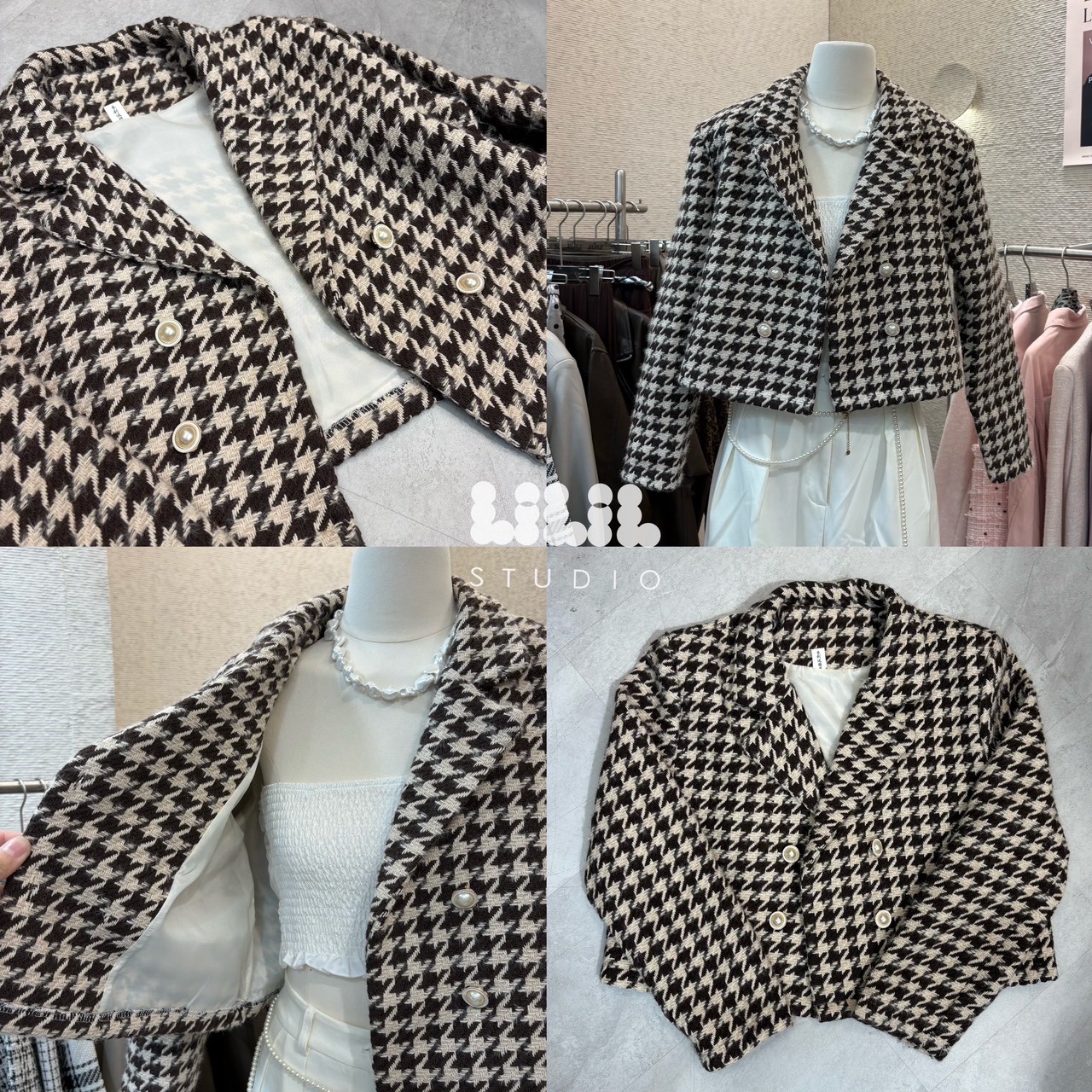 เสื้อคลุมผ้าทวีตลายชิโนริ งานผ้าดี ตัดเย็บดี แบบสวย ใส่ชิวๆ #ต้องมีค่ะ