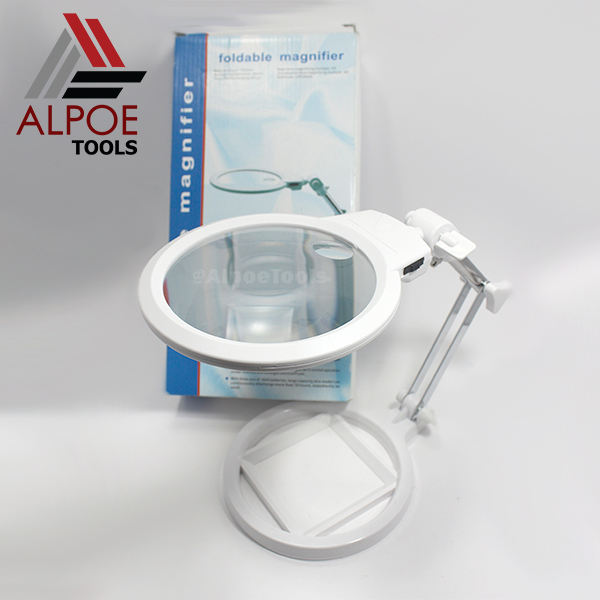 แว่นขยายตั้งโต๊ะ พับได้ กำลังขยาย 2X รุ่น MG3B-1A