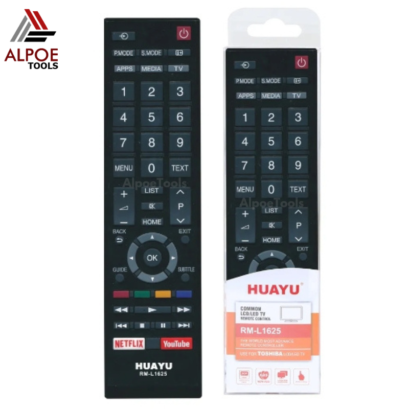 รีโมททีวีรวม Toshiba รหัส RM-L1625 สำหรับ LED , LCD , Smart TV
