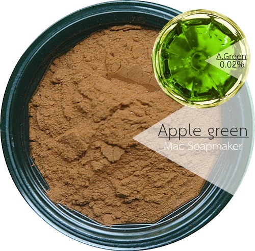Color Green : Apple Green 25.5 % สีเขียวแอปเปิ้ล /CI 42090 + CI 19140 สีผสม ผงละเอียด ละลายนำ้ COA