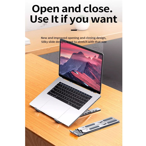 N3รุ่นใหม่ ที่วางโน๊ตบุ๊ค Notebook แท่นวางโน้ตบุ๊ค ที่ตั้งโน้ตบุ้ค10-17.3 นิ้ว อลูมิเนียม HL-YT-CR-NB3GY