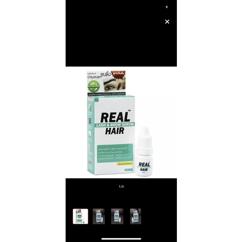 Real Hair Lash & Brow Serum ขนาด 3 ml. เรียล แฮร์ ลาช&โบรว์ เซรั่ม สำหรับคิ้ว ขนตา จอนหนวด เครา เซรั่มปลูกคิ้ว