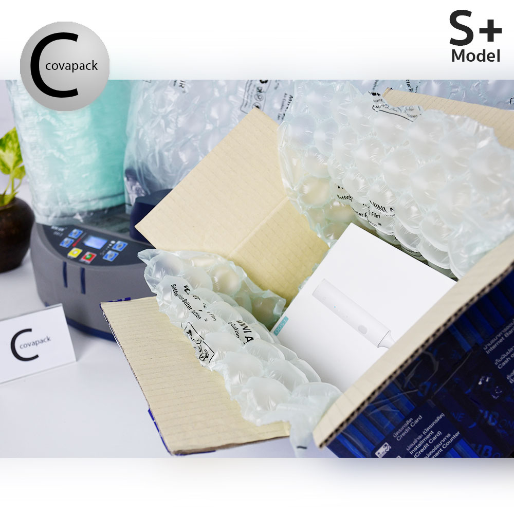 Model S+ เครื่องทำพลาสติกกันกระแทก ถุงลมกันกระแทก บับเบิ้ลกันกระแทกby covapack
