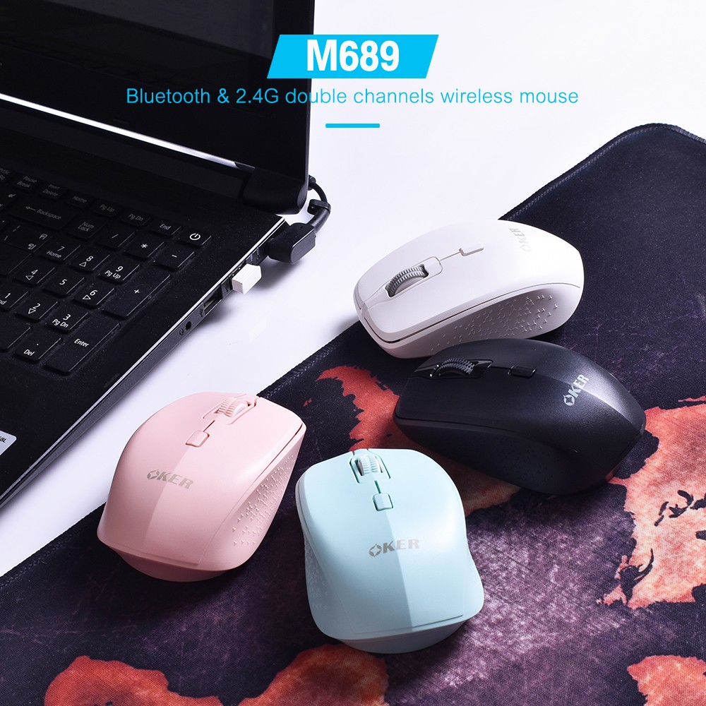 M689 OKER BLUETOOTH & 2.4G DOUBLE CHANNELS WIRELESS MOUSE MO-OK-WL-689XX