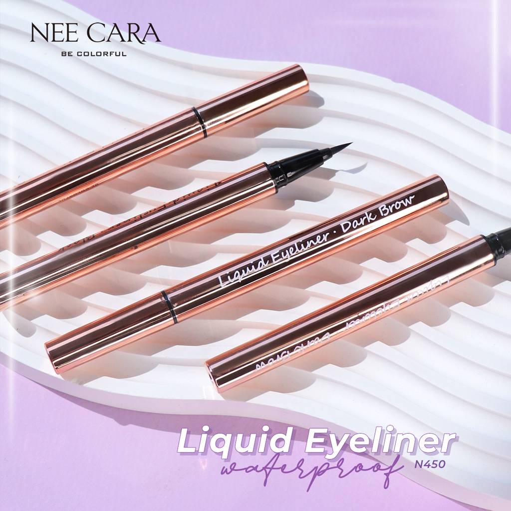 NEE CARA LIQUID EYELINER N450 นี คาร่า อายไลเนอร์ หัวพู่กัน กรีดง่าย ติดทน กันน้ำ