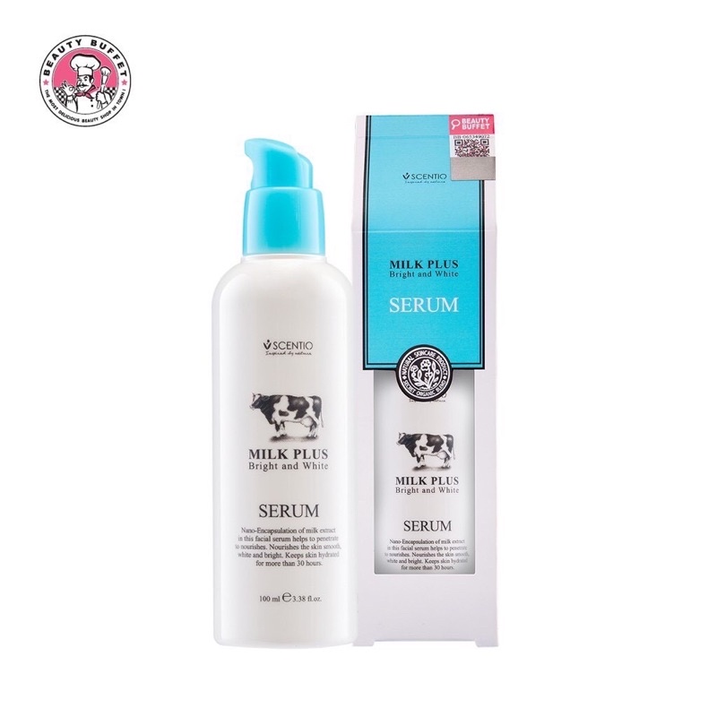Beauty Buffet SCENTIO MILK PLUS BRIGHT AND WHITE SERUM 100 ml เซรั่มน้ำนม บำรุงผิวหน้า