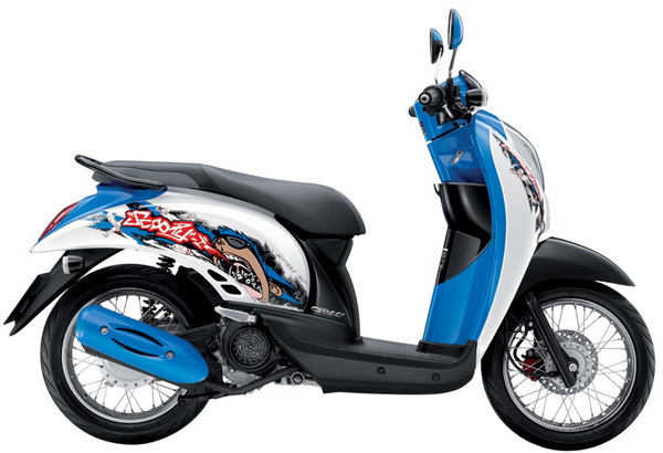 Sticker 3M Honda Scoopy i ปี 2012 รุ่น 7 Active Boy ติดรถสี น้ำเงินดำ สติ๊กเกอร์แท้ 3เอ็ม ติดรถมอเตอร์ไซค์ ฮอนด้า สกู๊ปปี้