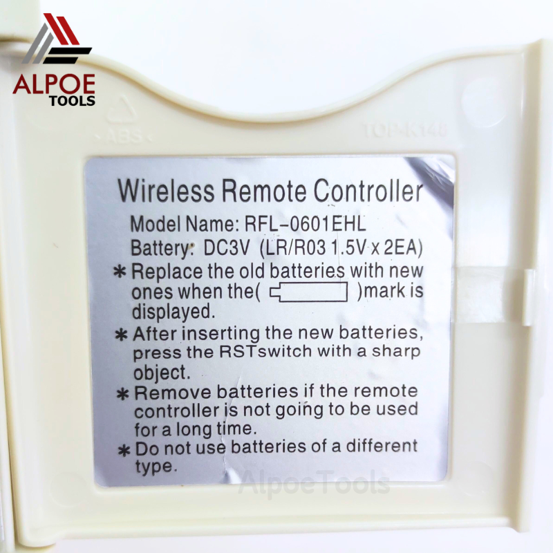 รีโมทแอร์ ยี่ห้อ Carrier ฝาพับ รุ่น RFL-0601EHL