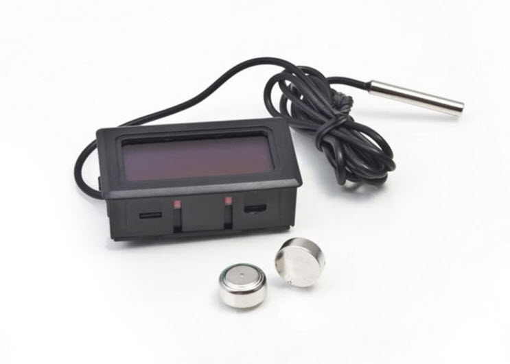 LCD Digital Thermometer -50~110 degree ( 1m 10 sec) วัดความชื้น และอุณหภูมิ ความดันบรรยากาศ (สี่ดำ)