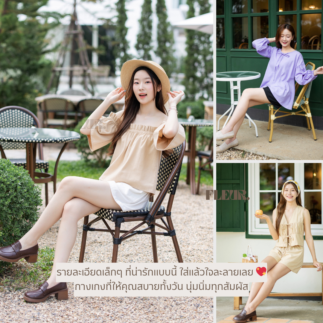 🌸 กางเกงขาสั้น รุ่น Lilly Shorts 〰️ ตัวนี้คือดีไซน์น่ารักมากกก ผ้าฝ้ายพื้นเมือง LOOM Women Clothing