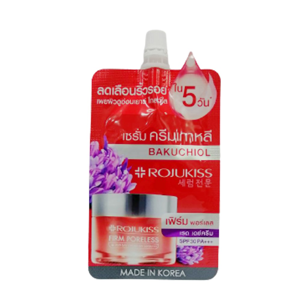 (ยกกล่อง 6 ซอง) Rojukiss Firm Poreless Red โรจูคิส เฟิร์ม พอร์เลส เรด