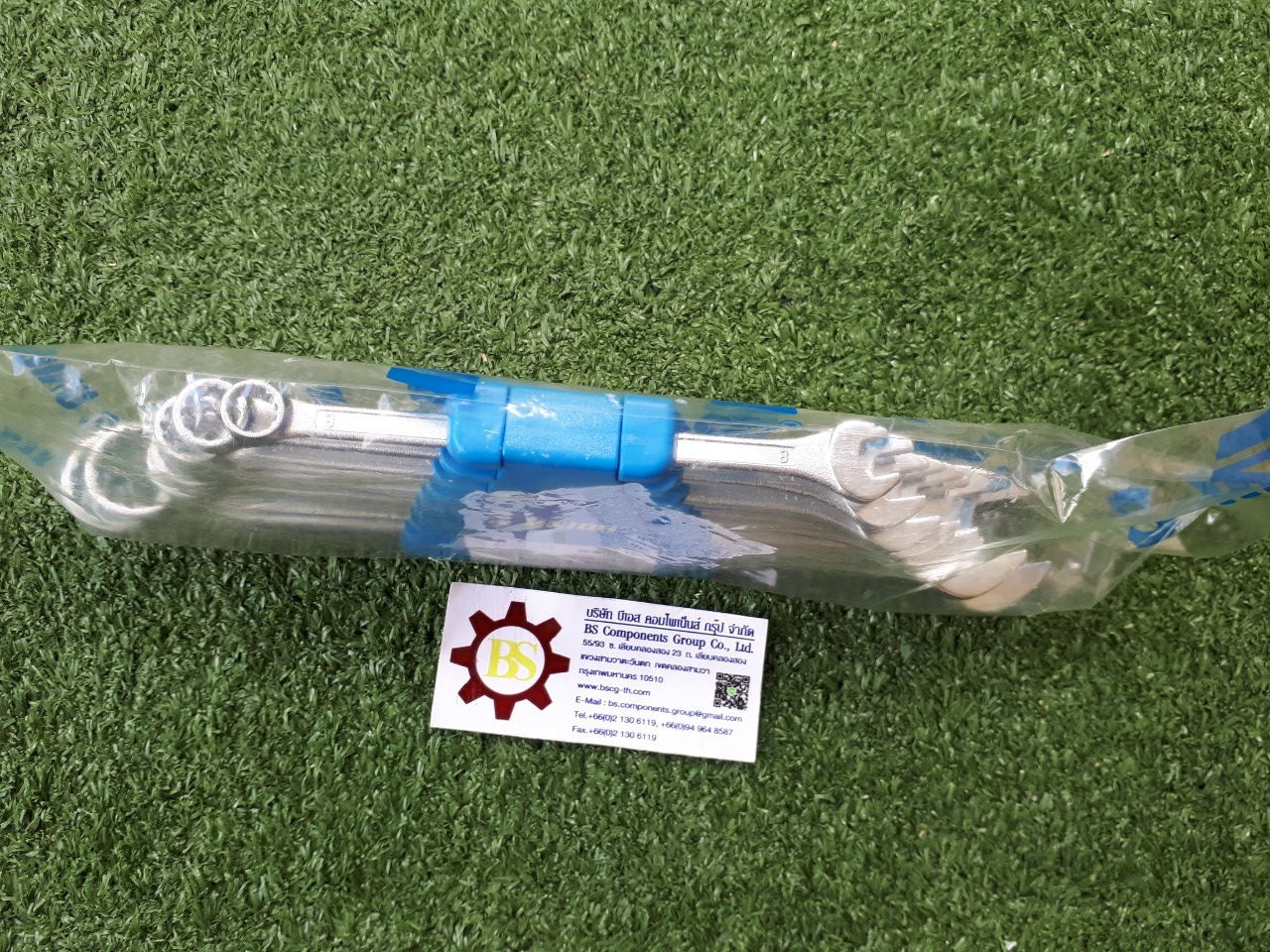 UNIOR : ประแจแหวนข้างปากตายตัวยาว 8ตัว/ชุด 120/1CB ในคลิปพลาสติก 8-19mm.
