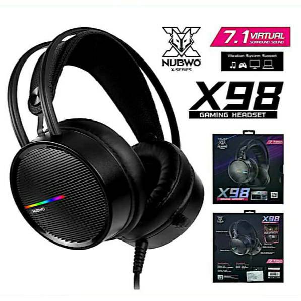 X98 NUBWO HEADPHONE GAMING USB [7.1] (BLACK) HP-HM-NW-X98BK