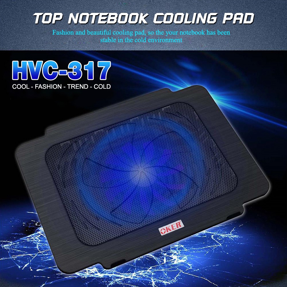 HVC-317 OKER Big FAN NOTEBOOK มีไฟ FA-OK-NB-VC317