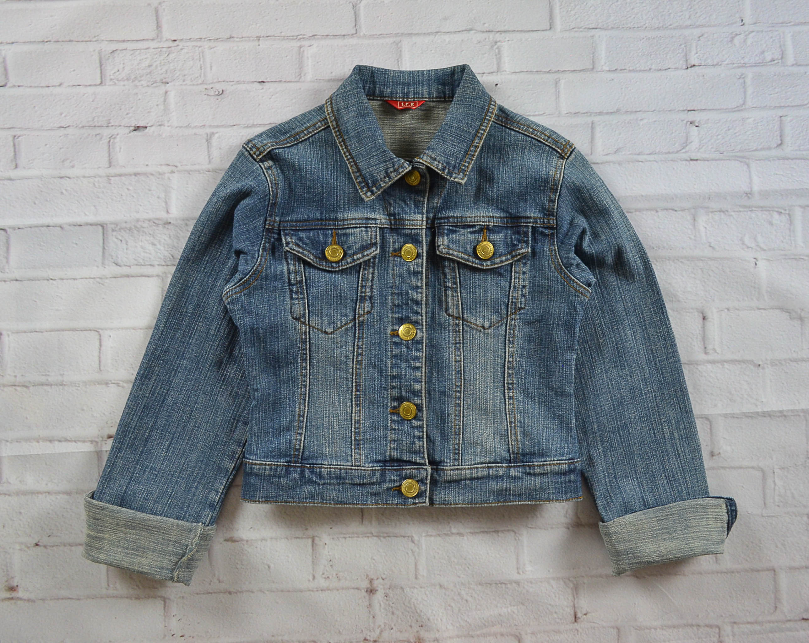 JEANS อกจริง37' (M) เสื้อแจ็คเก็ตยีนส์ เสื้อยีนส์แขนยาวหญิงชาย เนื้อผ้านุ่มใส่สบายใส่คลุม มีเป๋าข้างเป๋าใน