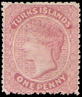 1873 Turks Island QV No.4 CV $58